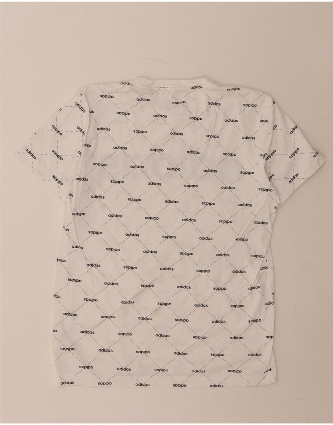 ADIDAS Mens Graphic T-Shirt Top Small White Cotton Vintage Adidas and Second-Hand Adidas from Messina Hembry 