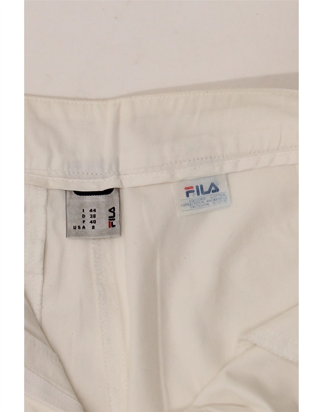 Pantaloni scurți chino FILA pentru femei IT 44 Medium W30 Bumbac alb
