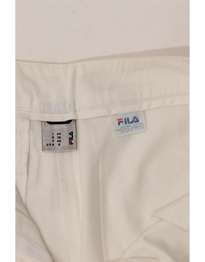 Pantaloni scurți chino FILA pentru femei IT 44 Medium W30 Bumbac alb