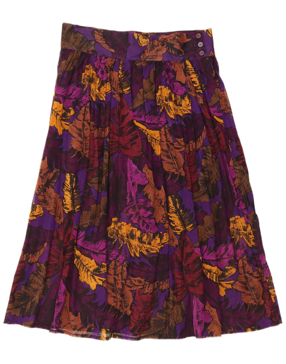 Fusta plisată vintage pentru femei US 6 Medium W32 Multicolor Floral