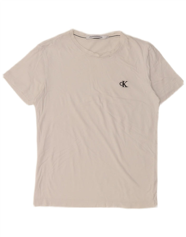 CALVIN KLEIN Tricou pentru femei Top UK 14 Medium White