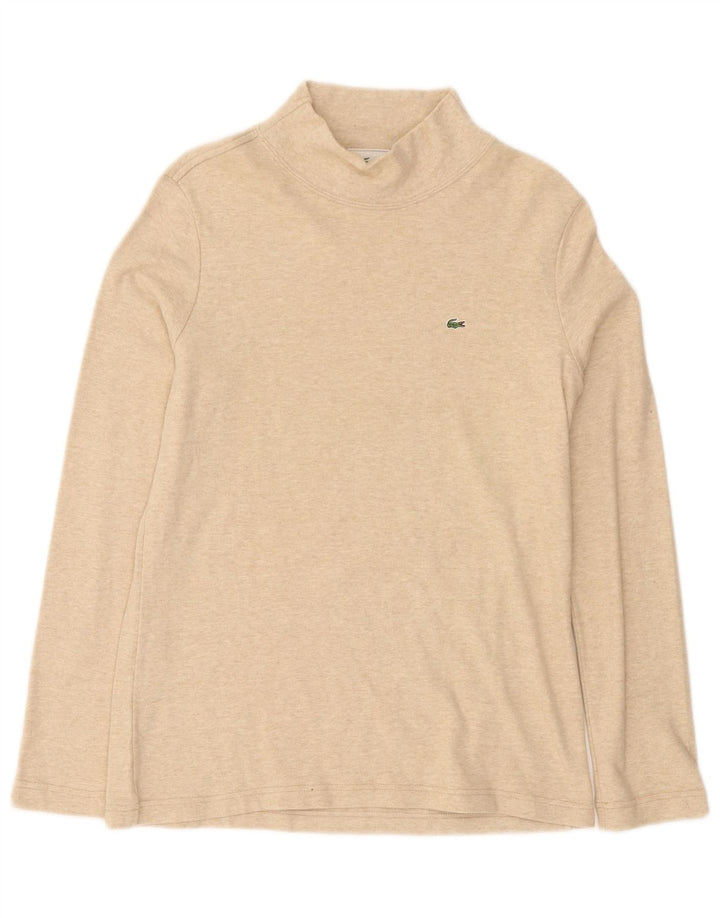 Top pentru femei Lacoste cu mânecă lungă Mărimea 46 XL bumbac bej