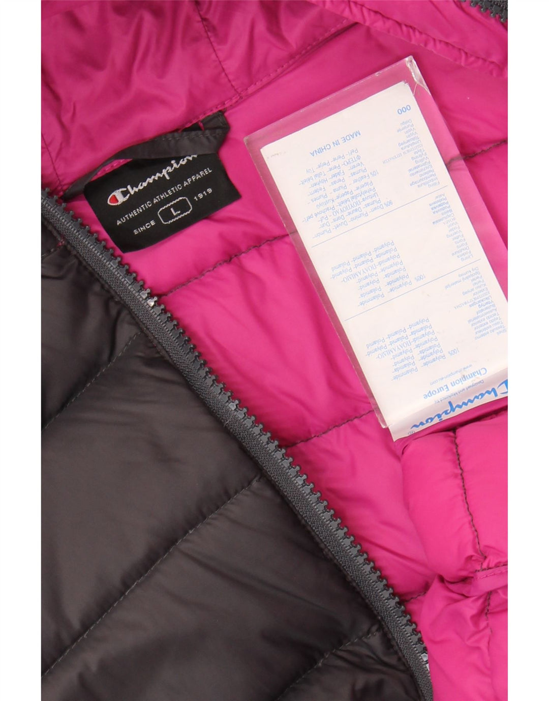 Jachetă căptușită pentru fete CHAMPION 13-14 ani, mare, neagră, poliamidă