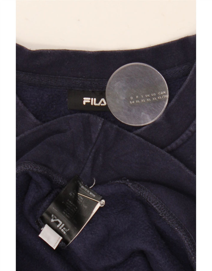 Hanorac grafic pentru bărbați Fila Jumper XL Bumbac bleumarin