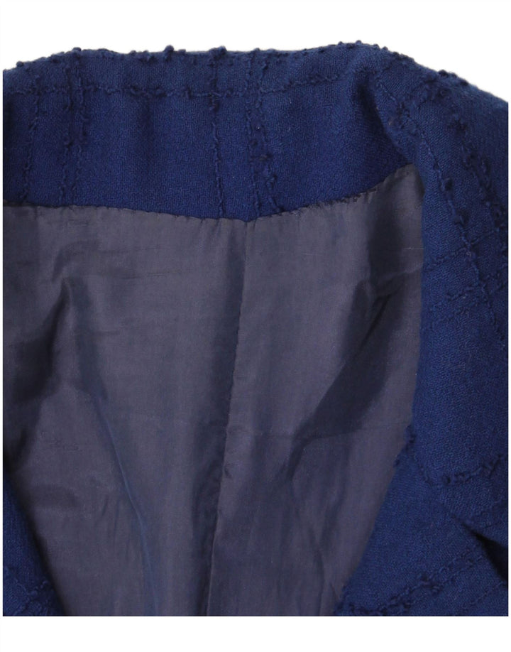 Pardesiu vintage pentru femei UK 10 mic, albastru marin, caroserie