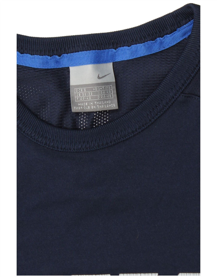 Top grafic Nike cu mânecă lungă pentru bărbați Marea Britanie 36/38 Mic, bleumarin