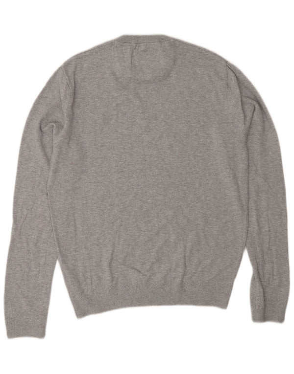 Pulover Jack Wills pentru femei cu decolteu rotund din bumbac cu pete gri mediu UK 14
