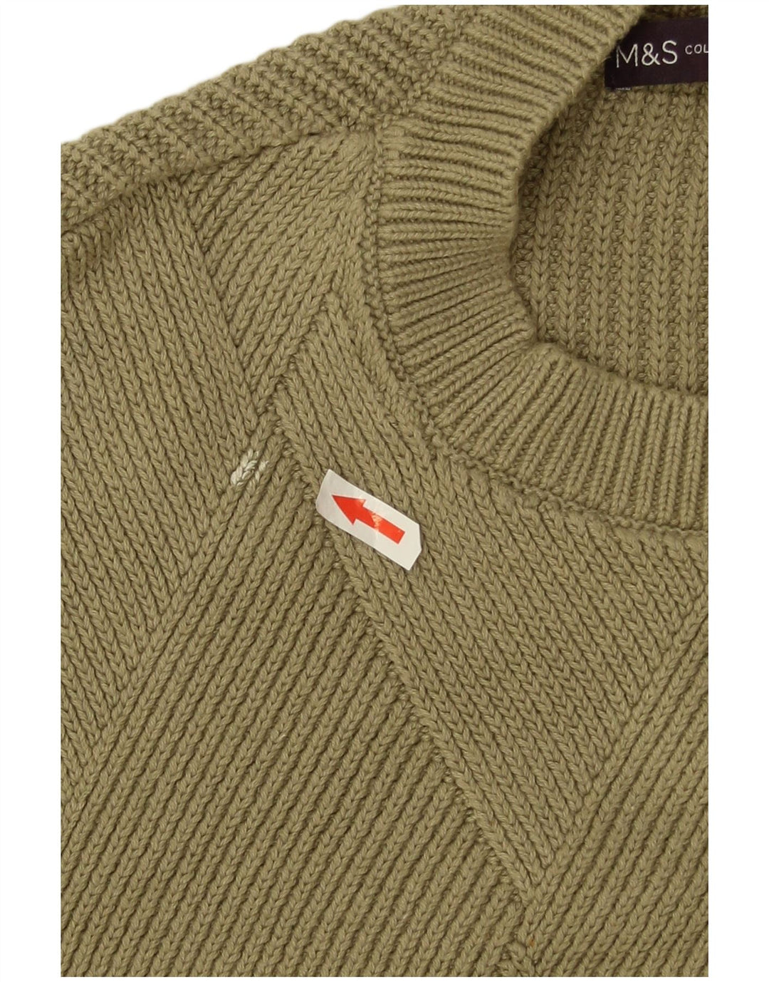 Pulover pentru femei Marks & Spencer cu decolteu triplu UK 14 Medium Khaki