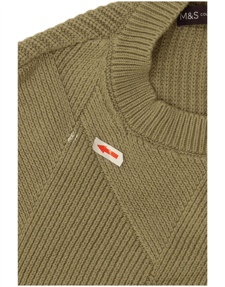 Pulover pentru femei Marks & Spencer cu decolteu triplu UK 14 Medium Khaki