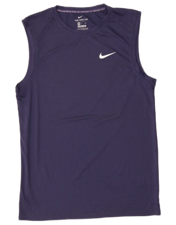 Vest Vest Top Dri Fit Nike pentru bărbați, poliester, albastru, mediu