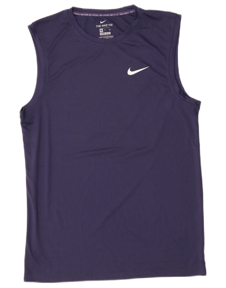 Vest Vest Top Dri Fit Nike pentru bărbați, poliester, albastru, mediu