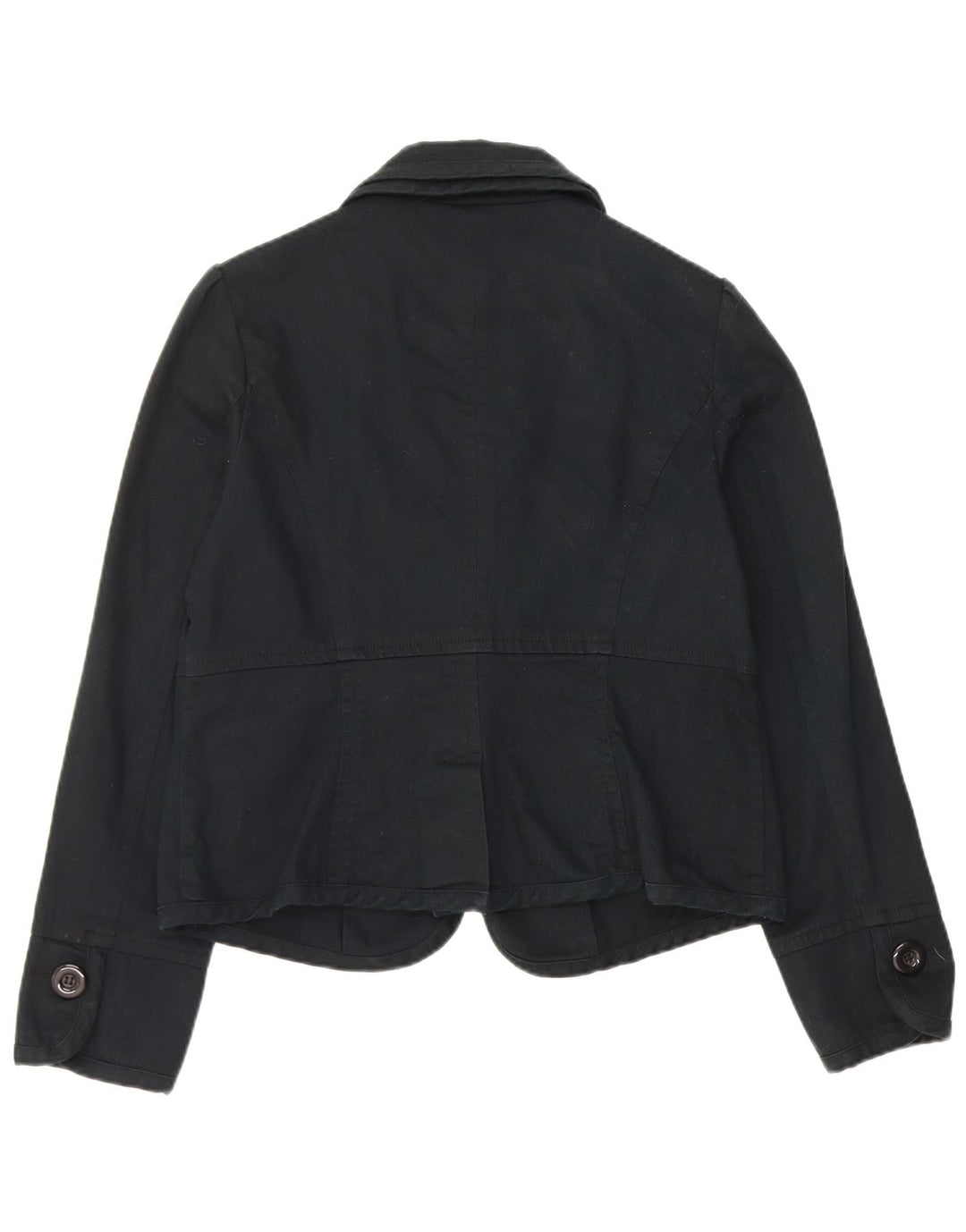 Sacou blazer pentru femei Monsoon cu 1 nasture UK 16 mare, bumbac bleumarin