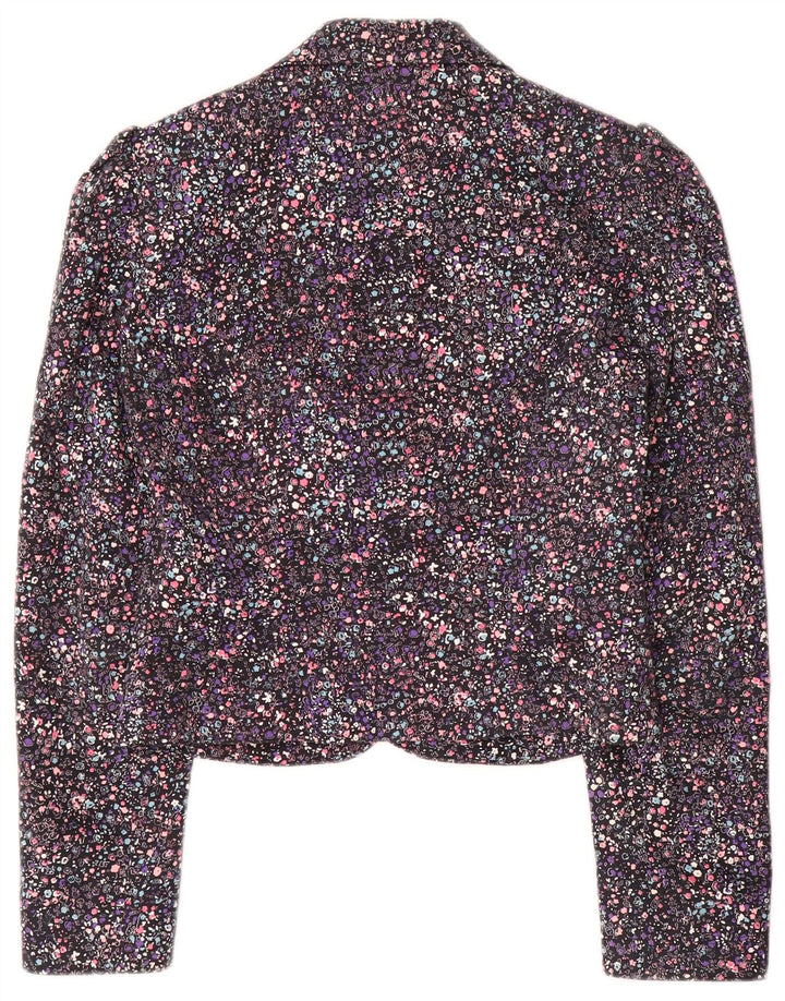 Jachetă Blazer pentru femei Monsoon Crop 1 Button UK 8 Mic Multicolor Floral