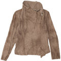 Jachetă Bomber Crop pentru femei ZARA UK 14, mare, maro, din poliester