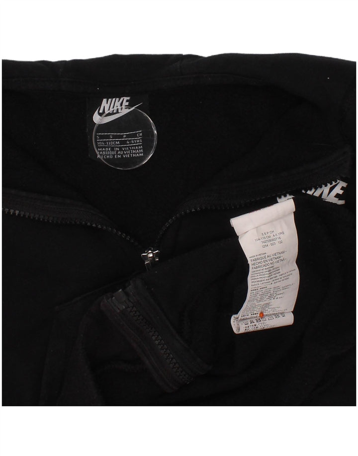 Pulover Nike pentru fete, cu fermoar, 4-5 ani, bumbac negru