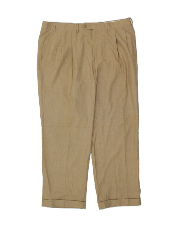 CHAPS Mens Pegged Suit Trousers W38 L29 Beige Polyester Vintage Chaps and Second-Hand Chaps from Messina Hembry 