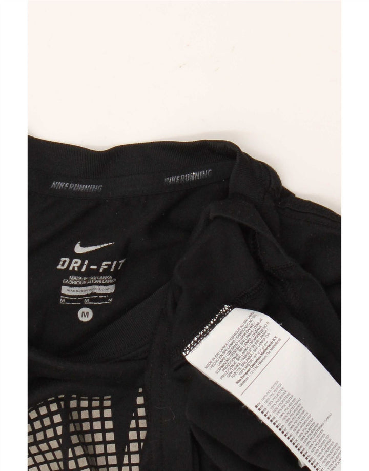 Tricou grafic Nike Dri Fit pentru bărbați Top Medium Negru Poliester