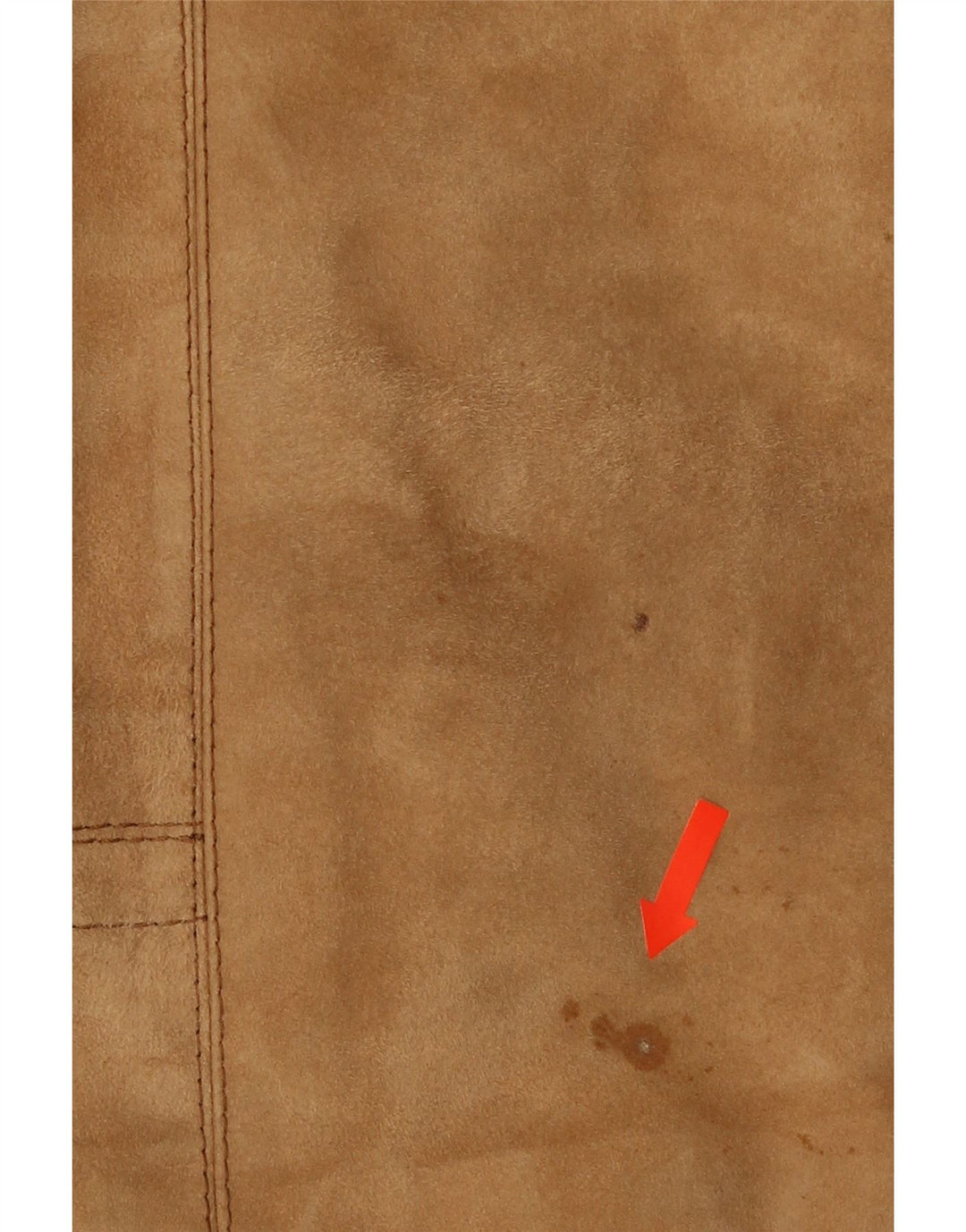 Pardesiu bărbătesc din shearling VINTAGE UK 38 din piele maro medie
