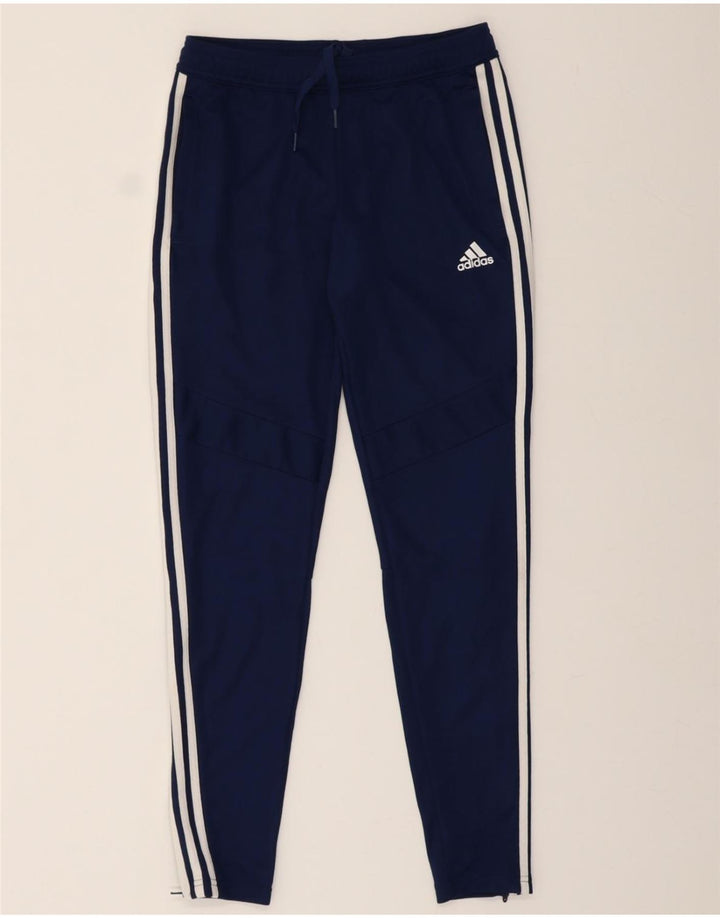 ADIDAS Womens Tracksuit Trousers UK 8/10 Small  Navy Blue Polyester Vintage Adidas and Second-Hand Adidas from Messina Hembry 