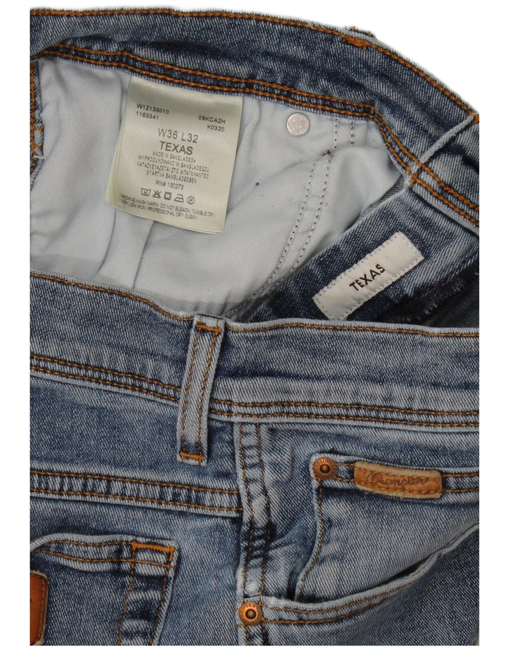 Blugi drepte pentru bărbați Wrangler Texas W36 L29 Bumbac albastru