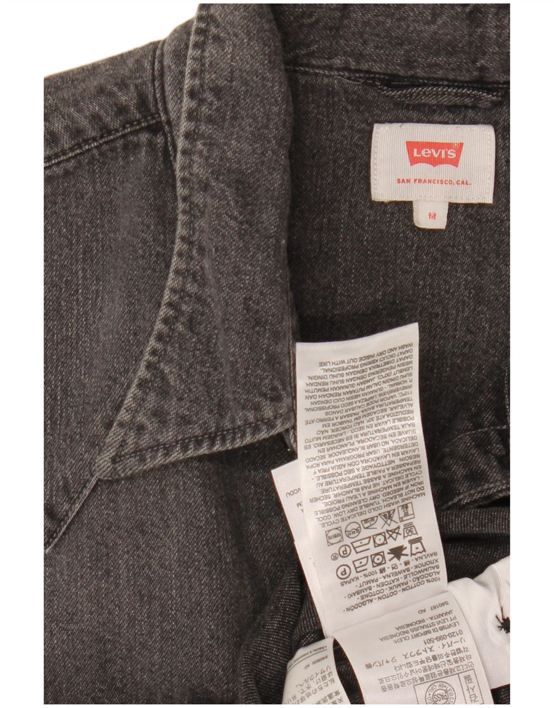 Cămașă de blugi pentru bărbați Levi's, bumbac gri mediu