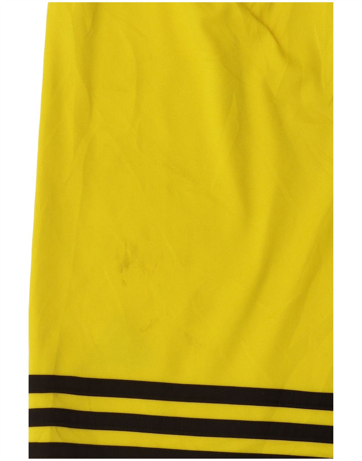 Pantaloni scurți sport adidas Climalite pentru băieți 11-12 ani, mari, galben, poliester