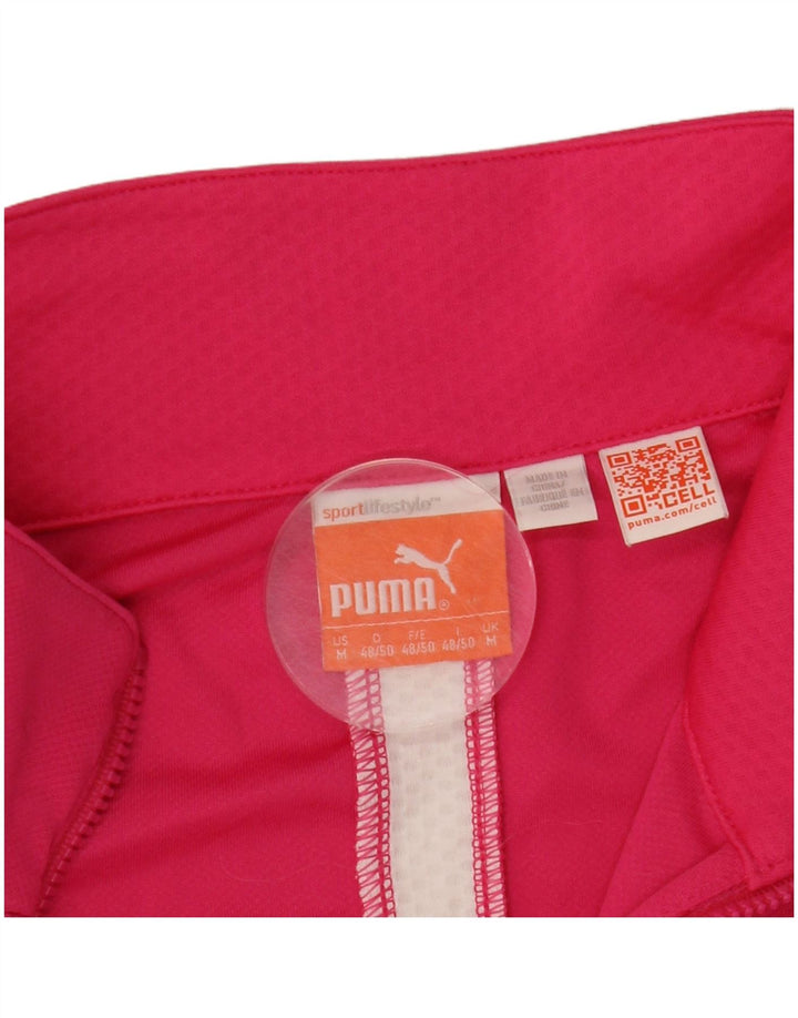 Top de trening supradimensionat Puma pentru femei, cu fermoar și gât, UK 14, roz mediu