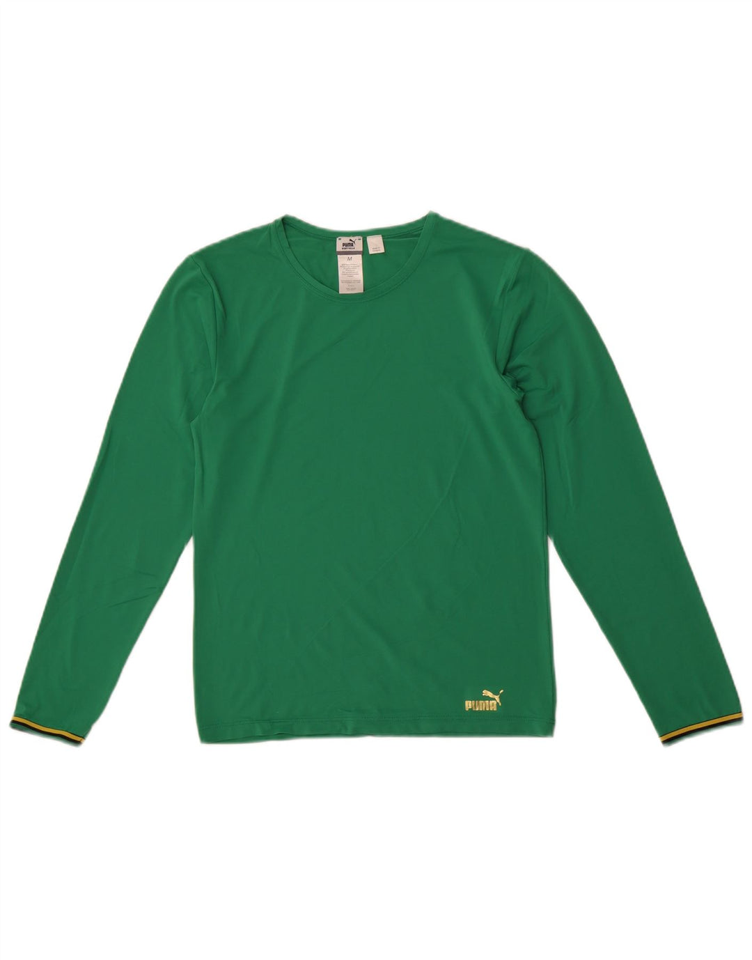 Top pentru femei Puma cu mânecă lungă UK 12 Medium Green Nylon