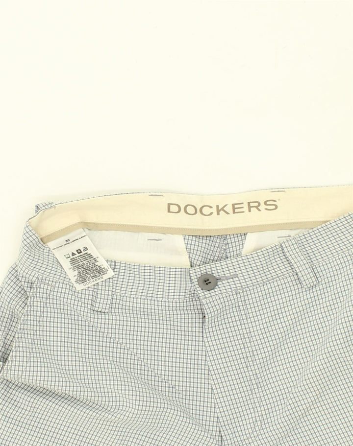 DOCKERS Mens Chino Shorts W30 Medium  Off White Check Cotton Vintage Dockers and Second-Hand Dockers from Messina Hembry 