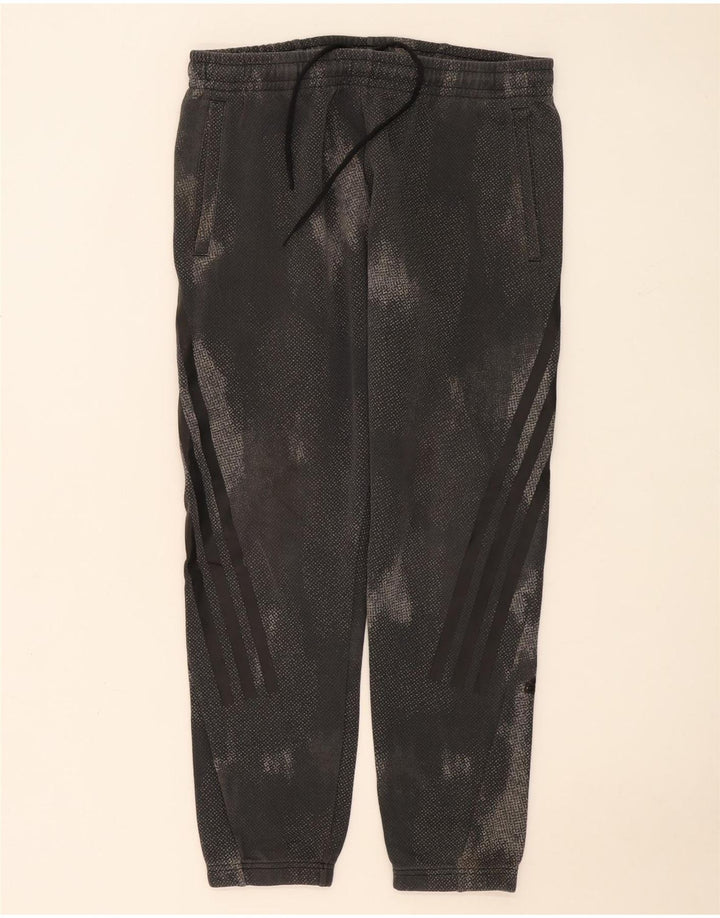 Pantaloni de trening pentru bărbați ADIDAS Joggeri mari, gri, camuflaj, poliester