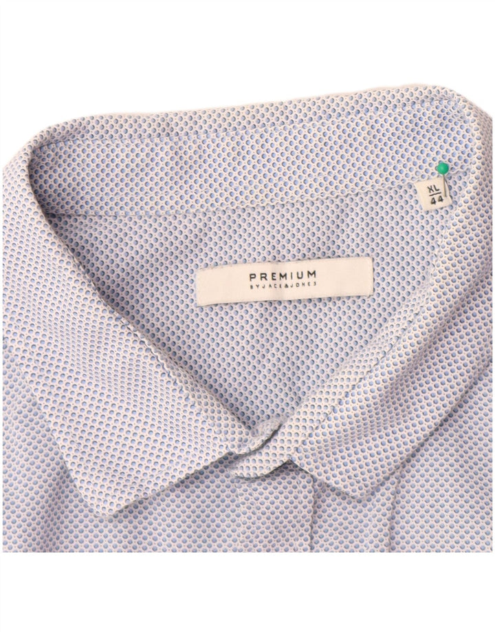 Cămașă premium pentru bărbați JACK & JONES Mărimea 44 XL Bumbac cu pete albastre