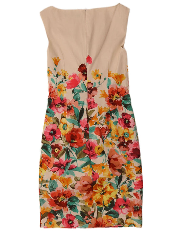 Max Mara Rochie fără mâneci pentru femei UK 10 Small Off White Floral