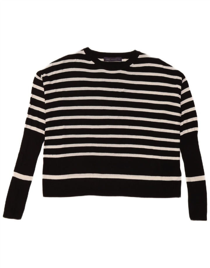 Pulover pentru femei Marks & Spencer cu decolteu triplu UK 14 Medium Black Dunge