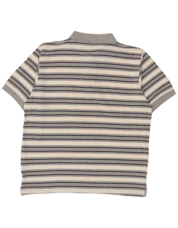 Tricou polo Levi's pentru bărbați 2XL, bumbac cu dungi gri