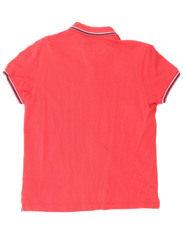 Tricou polo Henry Cottons pentru bărbați, bumbac cu dungi roșii medii