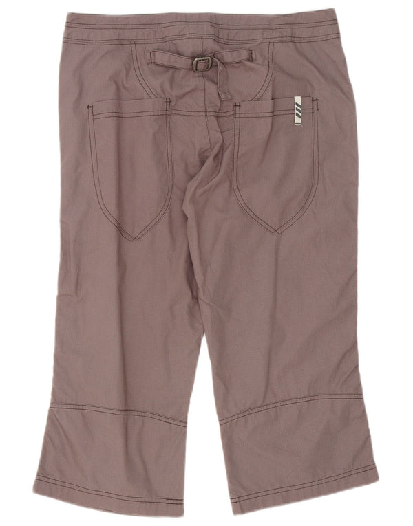 Pantaloni capri drepti Adidas pentru femei UK 12 Medium W32 L22 Bumbac gri