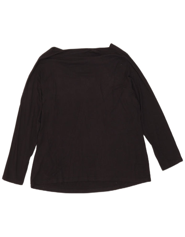 Top pentru femei Perte by Krizia cu model abstract cu mânecă lungă UK 18 XL negru
