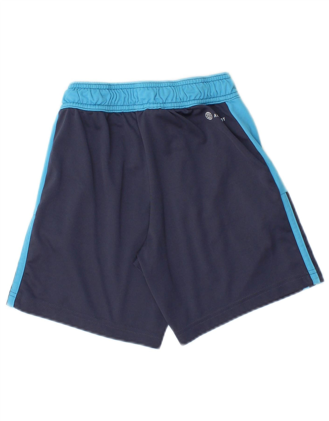 Pantaloni scurți sport pentru băieți Adidas 9-10 ani, albastru bleumarin, poliester color bloc
