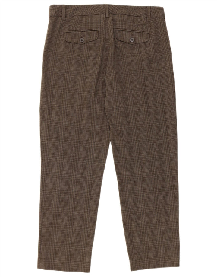 Gap Pantaloni drepti pentru femei UK 8 Mici L30 L27 Poliester cu carouri gri