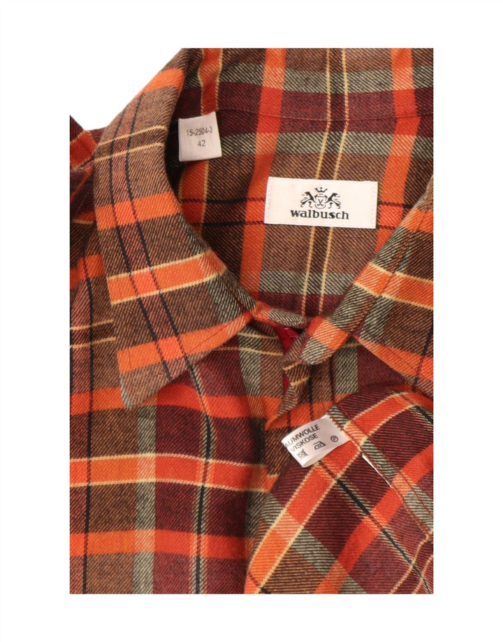 Cămașă de flanel pentru bărbați Walbusch Mărimea 42, bumbac cu carouri, multicoloră, mare