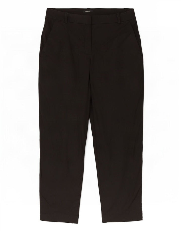 Massimo Dutti Pantaloni Cropped Femei EU 40 Mediu L30 L25 In Negru