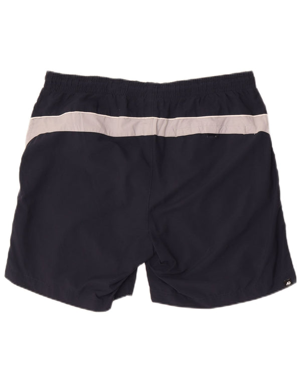 Nike Mens Swimming Shorts Large Navy Blue Colourblock Nylon