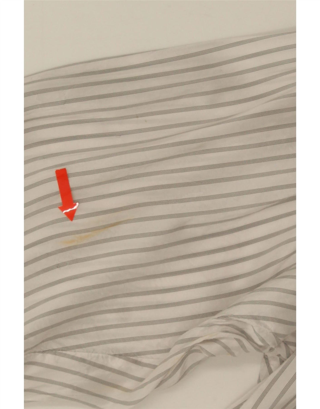 Cămașă înaltă Benetton pentru femei UK 10 Small White Striped Viscose