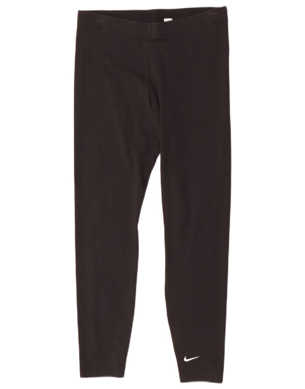 Leggings pentru femei Nike UK 14 mare, negru, bumbac