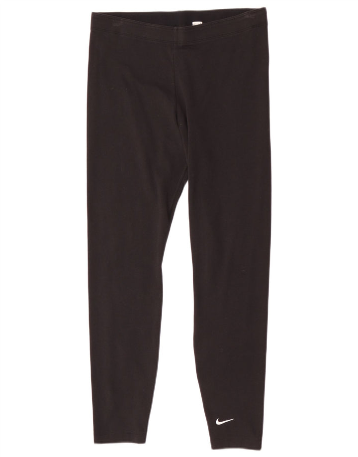 Leggings pentru femei Nike UK 14 mare, negru, bumbac