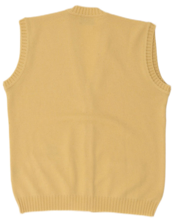 Woods & Irons Pulover cardigan fără mâneci pentru femei EU 44 XL Lână galbenă