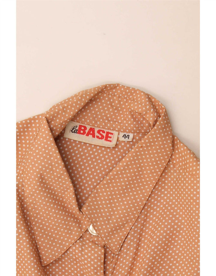 Cămașă vintage cu mânecă scurtă pentru femei IT 44 Medium Orange Spotted