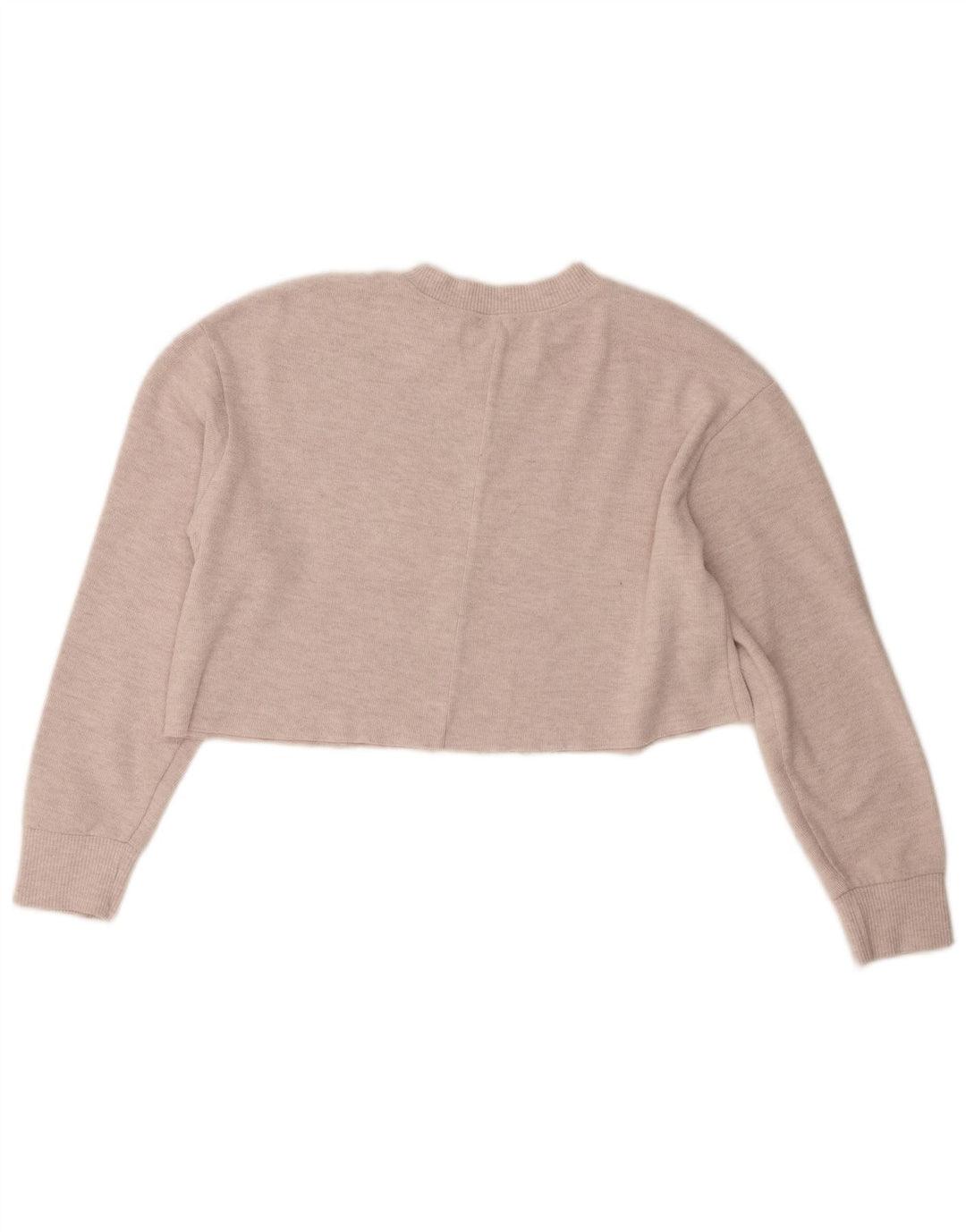 Crop Top pentru femei Zara cu mânecă lungă UK 14 Medium Bej Poliester