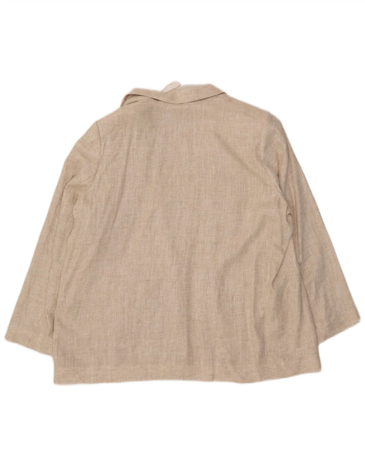 MARKS & SPENCER Jachetă Blazer deschisă pentru femei UK 20 2XL In bej