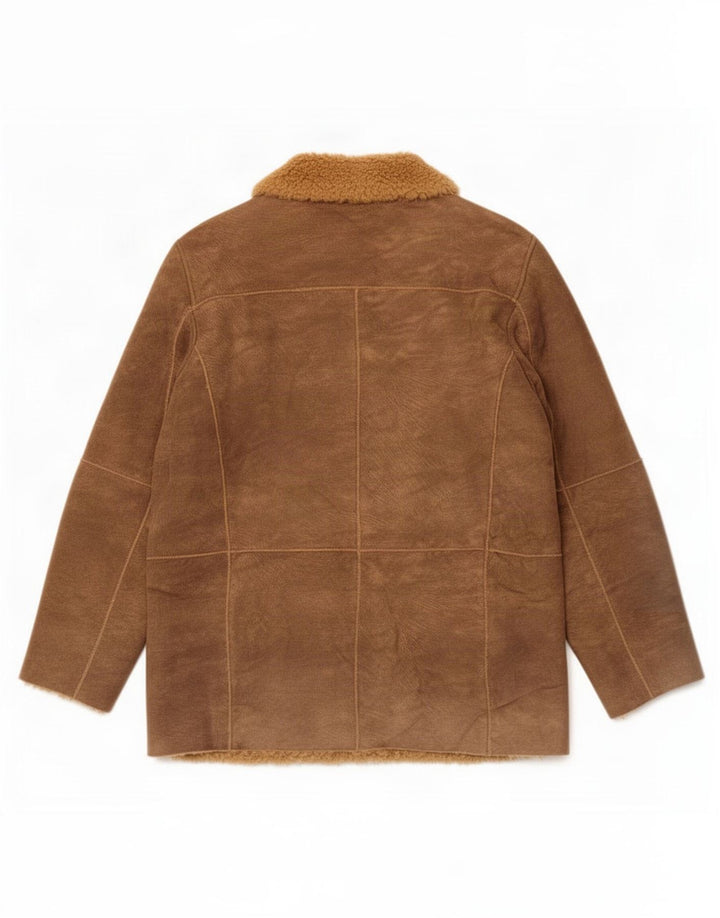Jachetă din piele Sherpa pentru bărbați Gas UK 40 Large Beige